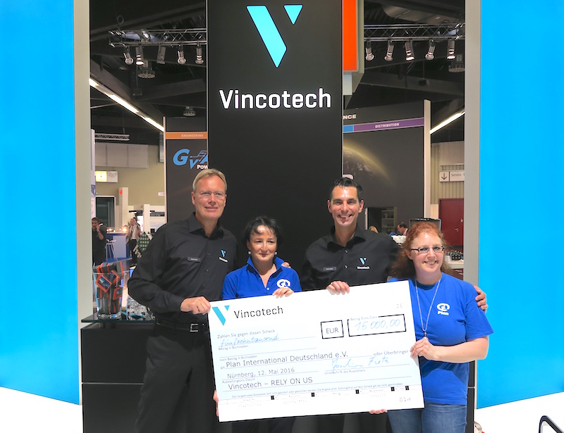 Vincotech climbs to a €15,000 Euro donation at PCIM Europe 2016